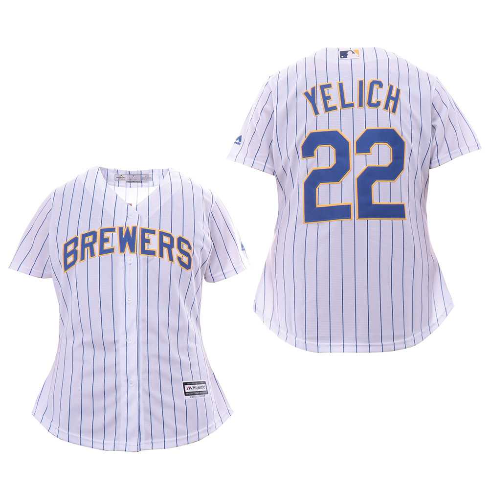 Women Brewers 22 Christian Yelich White Cool Base Jersey,We sell and wholesale Women Brewers 22 Christian Yelich White Cool Base Jersey on line form chian!